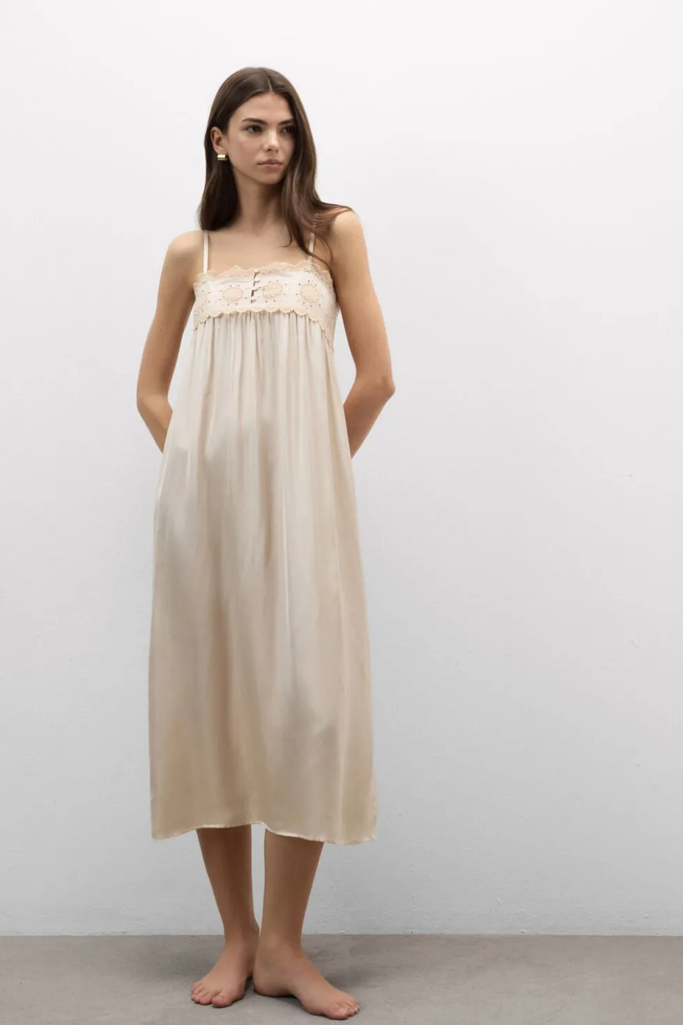 Midsummer Dream Long Viscose Satin Slip