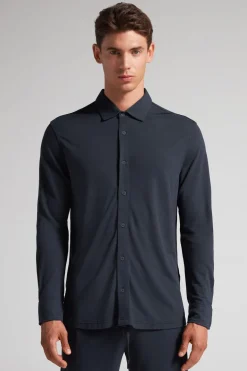 Modal and Silk Piqué Shirt
