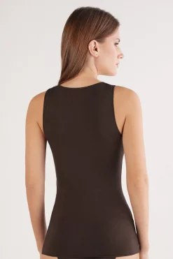 Modal Cashmere Ultralight Wide-Shoulder Top