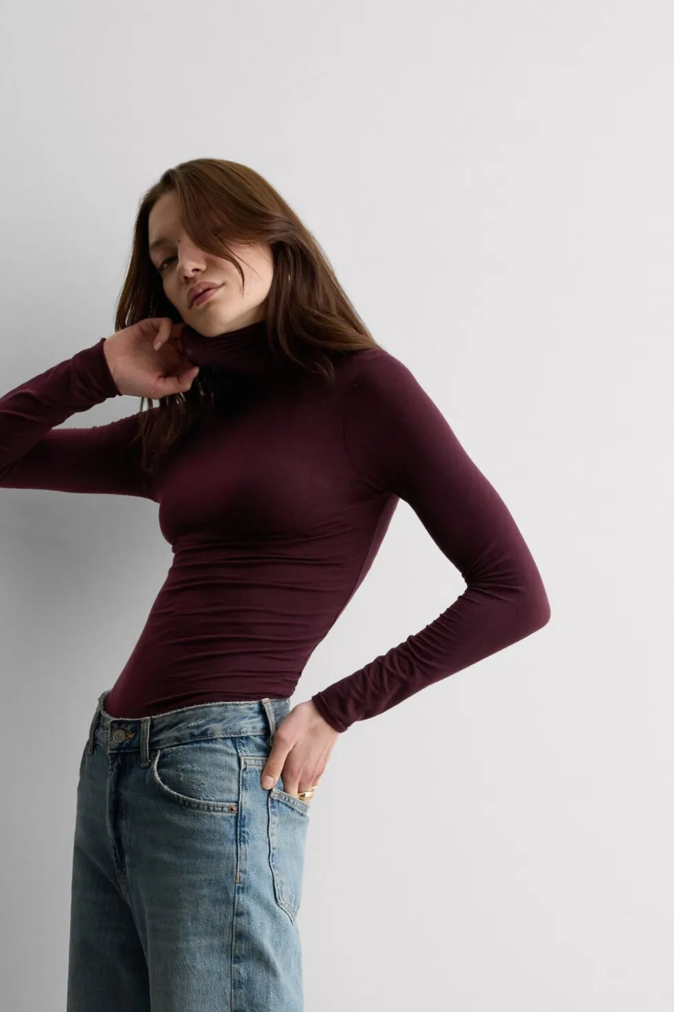 Modal Cashmere Ultralight High-Neck Top