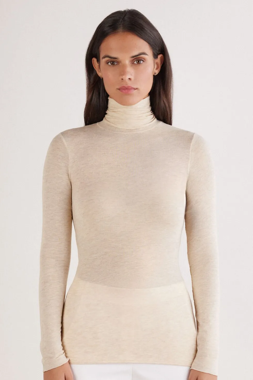 Modal Cashmere Ultralight High-Neck Top