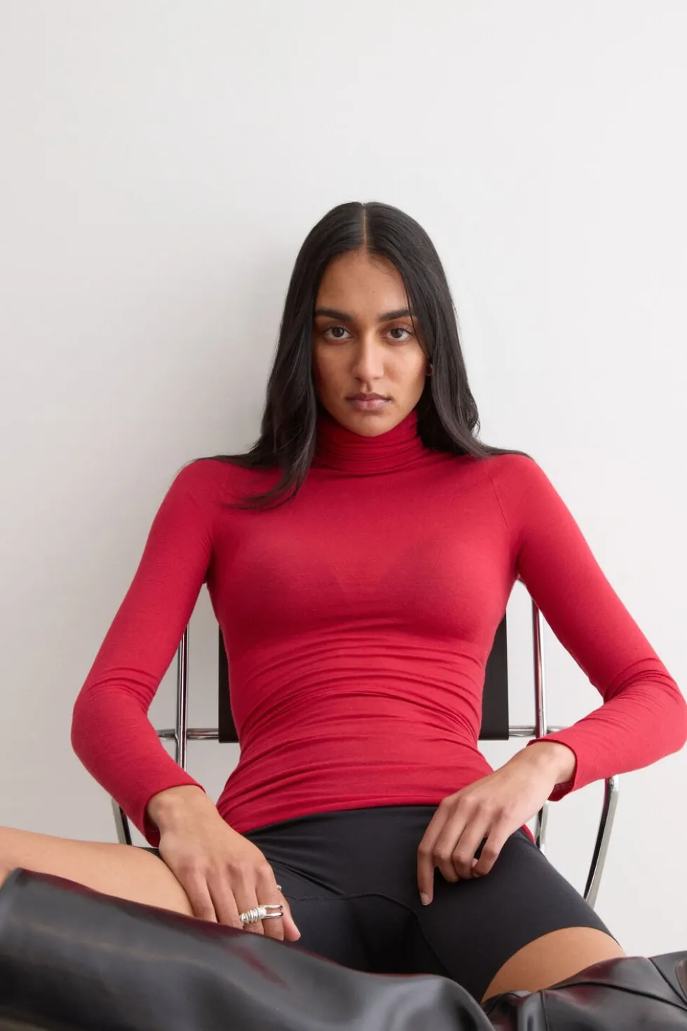 Modal Cashmere Ultralight High-Neck Top