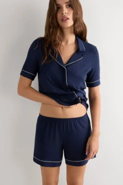Modal Shorts with Contrast Trim
