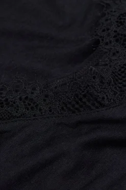 Modal Ultralight Cashmere Blend Top with Lace