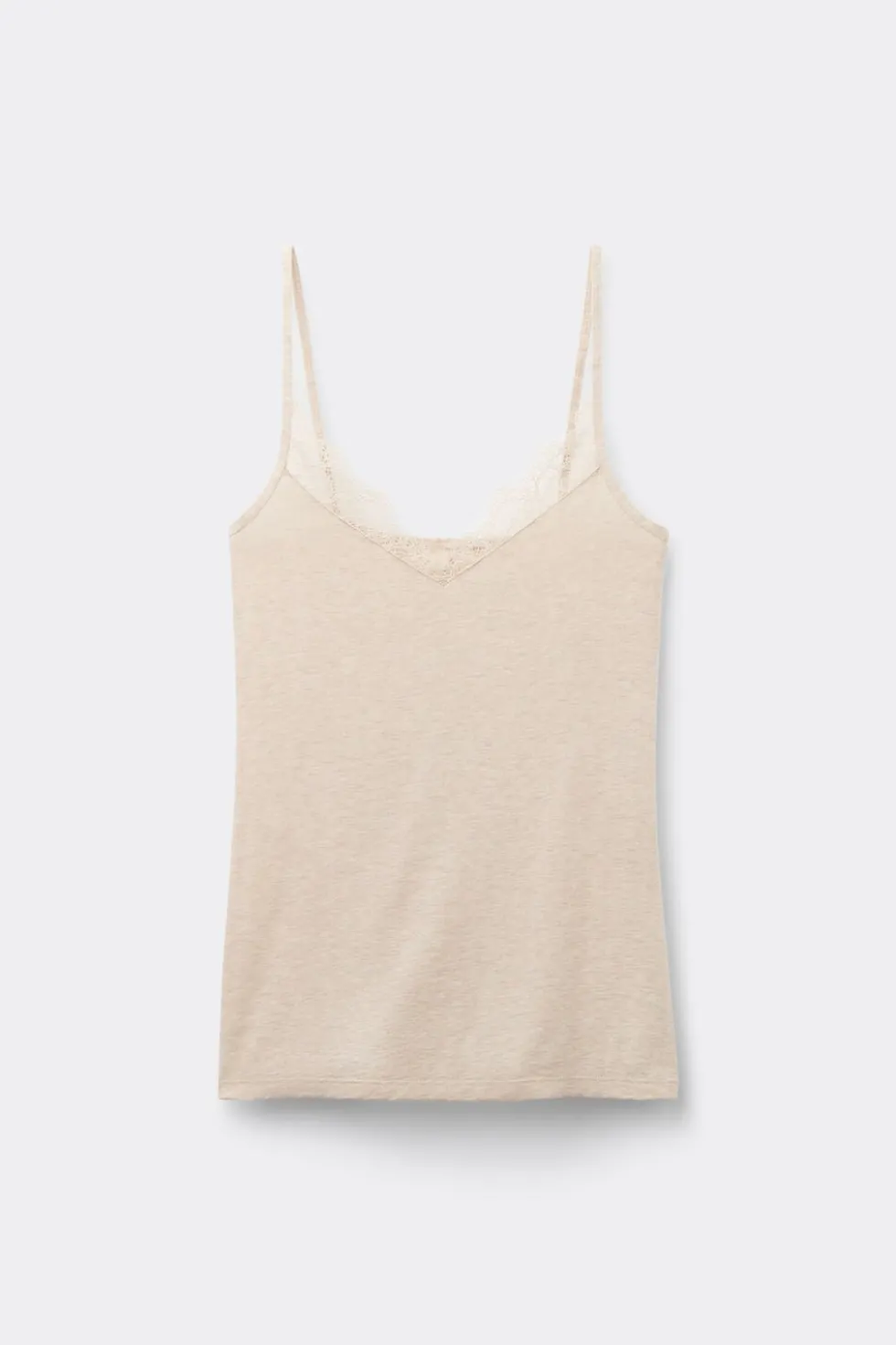 Modal Ultralight Cashmere Blend Top with Lace