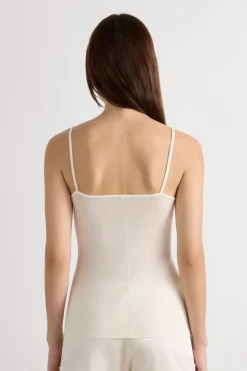 Modal Ultralight Cashmere Blend Top with Lace