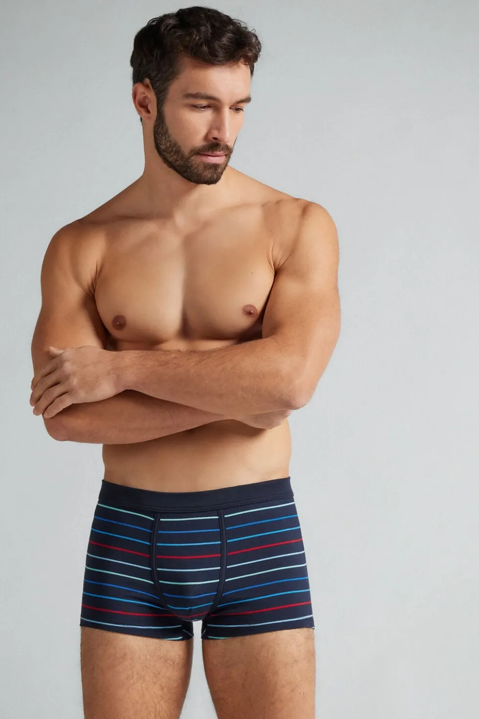Multicolored Stripe Print Superior Cotton Boxers
