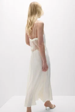 My Forever Love Long Silk and Lace Nightgown