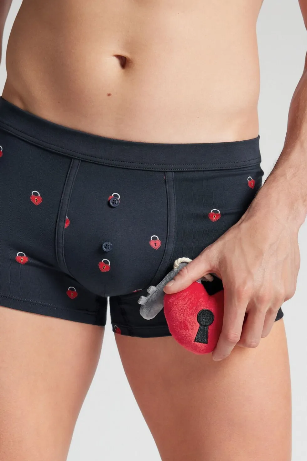 Padlock Heart Plush Toy Superior Cotton Boxers