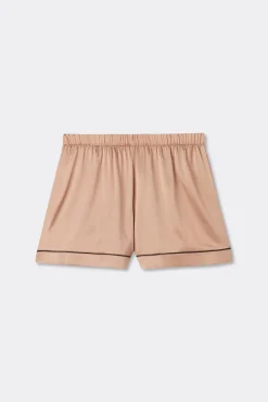 Piped Silk Shorts