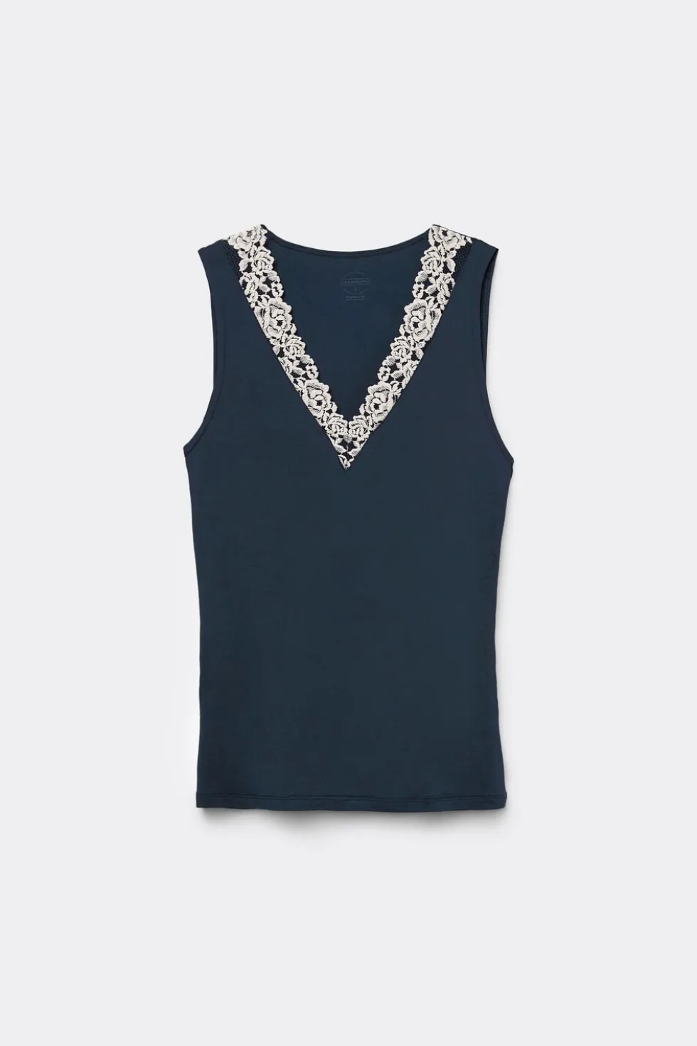 Pretty Flower Modal and Lace Tank Top