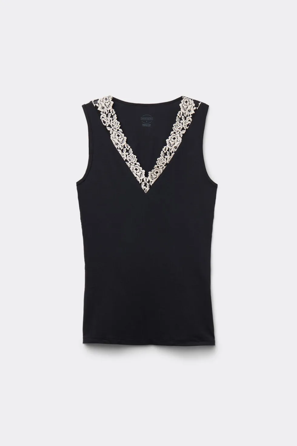 Pretty Flower Modal and Lace Tank Top