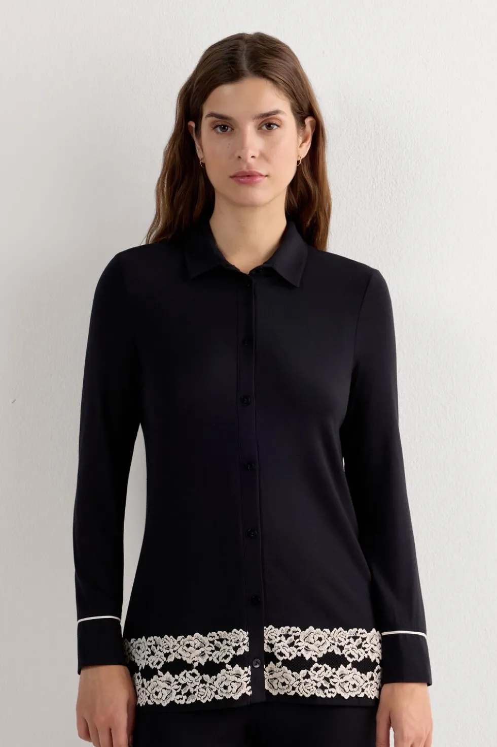 Pretty Flowers Button Up Shirt in Modal
