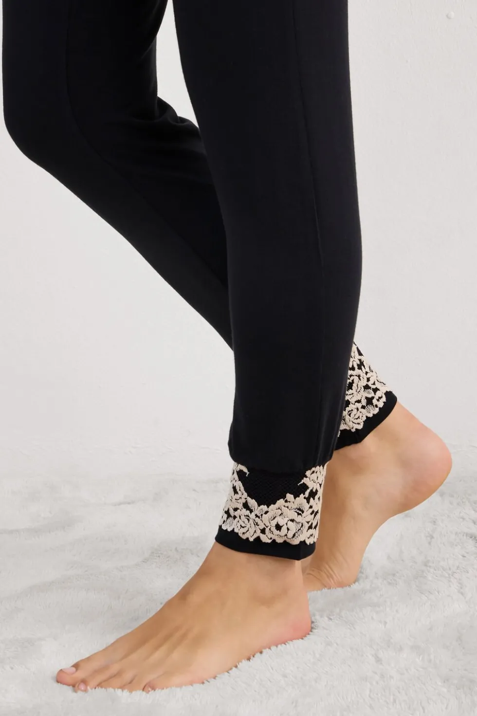 Pretty Flowers Full Length Cuffed Modal Pants