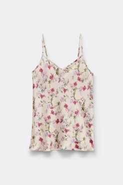 Pretty Flowers Print Silk Top