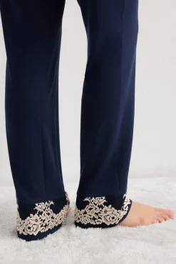 Pretty Flowers Ruffled Full Length Modal Pants