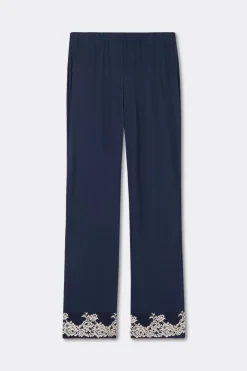 Pretty Flowers Ruffled Full Length Modal Pants