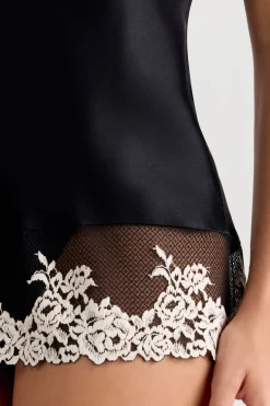 Pretty Flowers Thin Strap Silk Tank Top