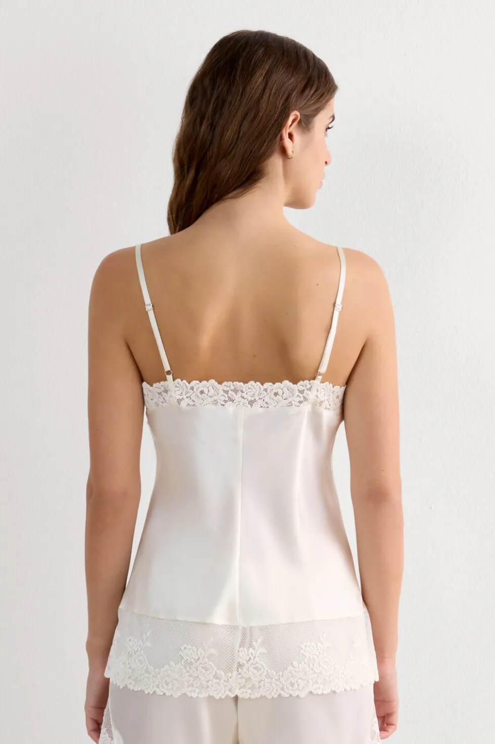 Pretty Flowers Thin Strap Silk Tank Top