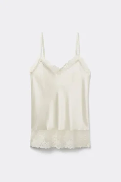 Pretty Flowers Thin Strap Silk Tank Top