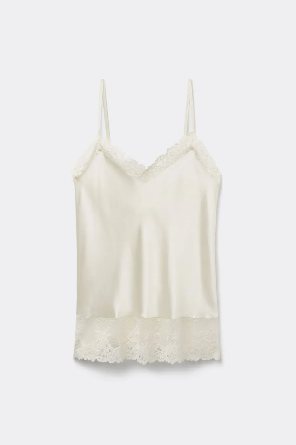 Pretty Flowers Thin Strap Silk Tank Top
