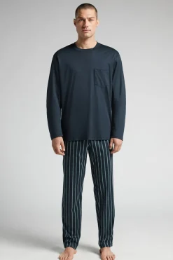 Printed Premium Mercerized Cotton Full Length Pajamas