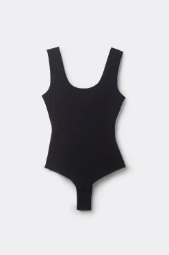 Raw Edge Cotton Bodysuit