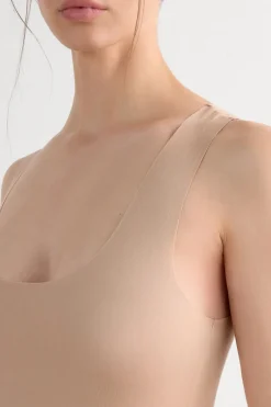 Raw Edge Cotton Bodysuit