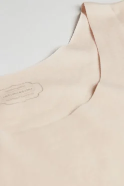 Raw Edge Round Neck Cotton Tank Top