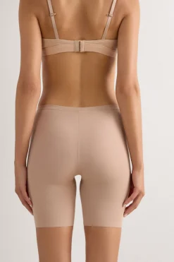 Raw Edge Seamless Cotton Shorts