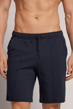 Rib Detail Cotton Shorts
