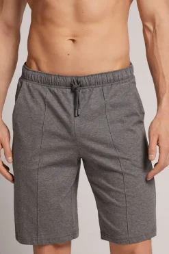 Rib Detail Cotton Shorts
