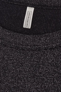 Ribbed Cotton Lamé Tank Top