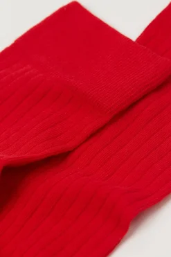 Ribbed Soft Cotton Knee Socks