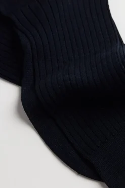 Short Ribbed Egyptian Cotton Socks