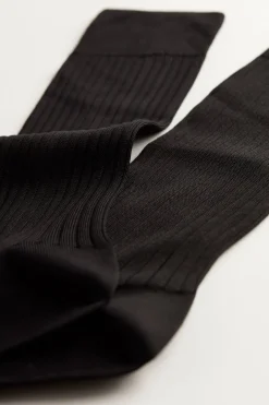 Short Ribbed Egyptian Cotton Socks