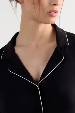 Short Sleeve Button Up Shirt in Modal