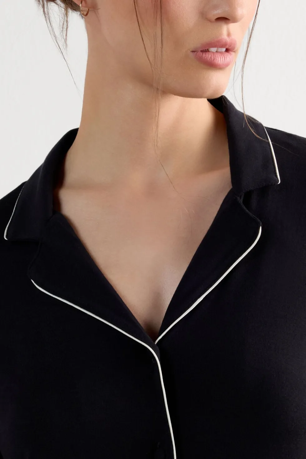 Short Sleeve Button Up Shirt in Modal