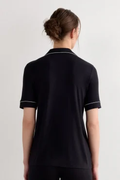 Short Sleeve Button Up Shirt in Modal