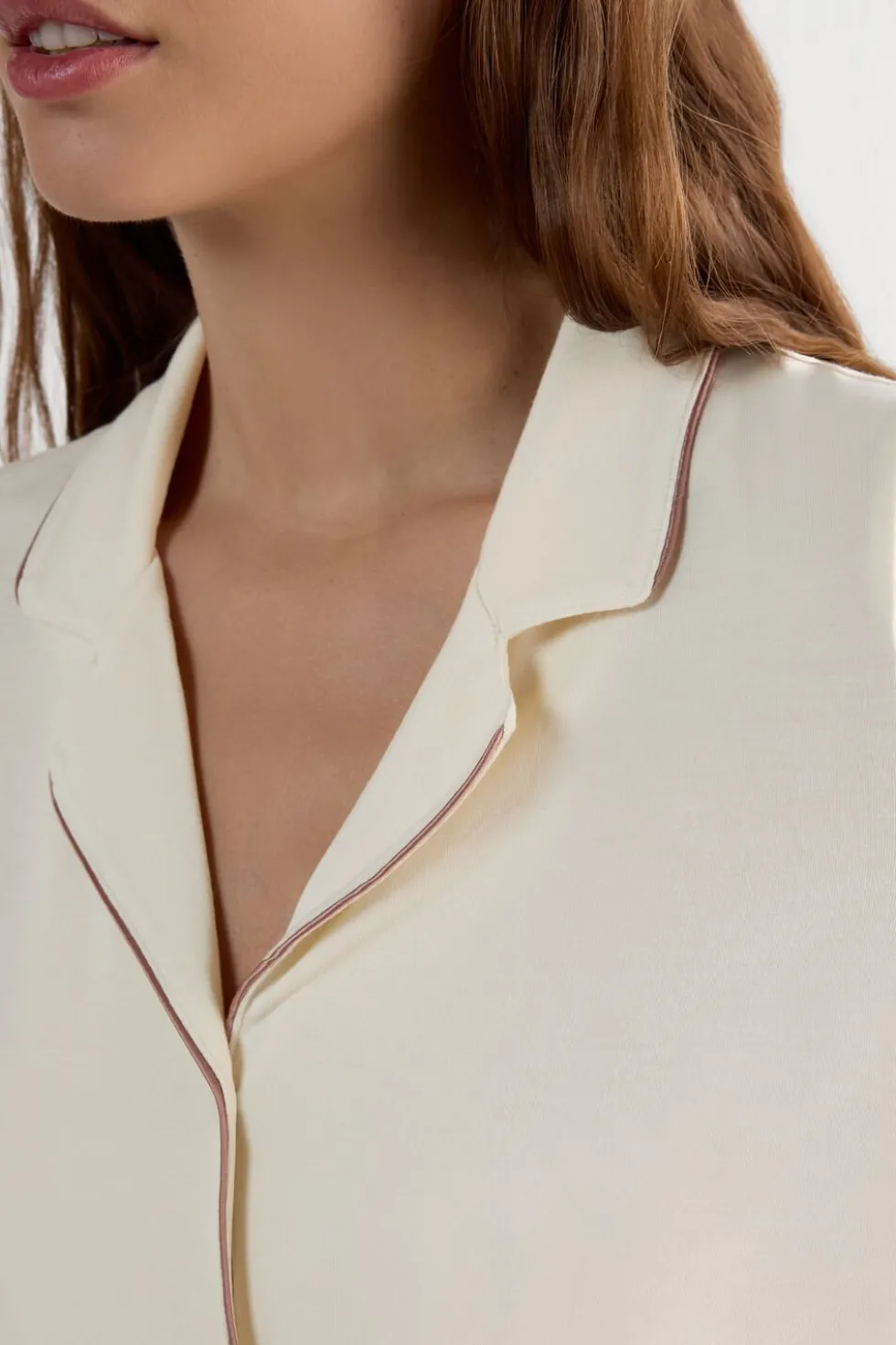 Short Sleeve Button Up Shirt in Modal