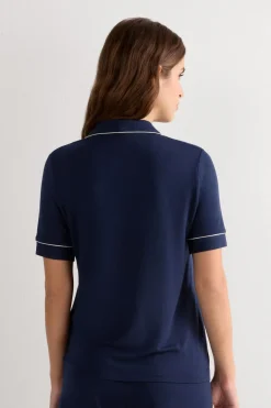 Short Sleeve Button Up Shirt in Modal