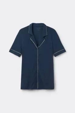 Short Sleeve Button Up Shirt in Modal