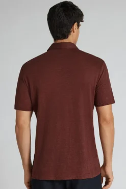 Short Sleeve Linen Polo