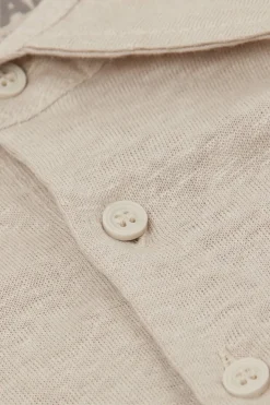 Short Sleeve Linen Polo