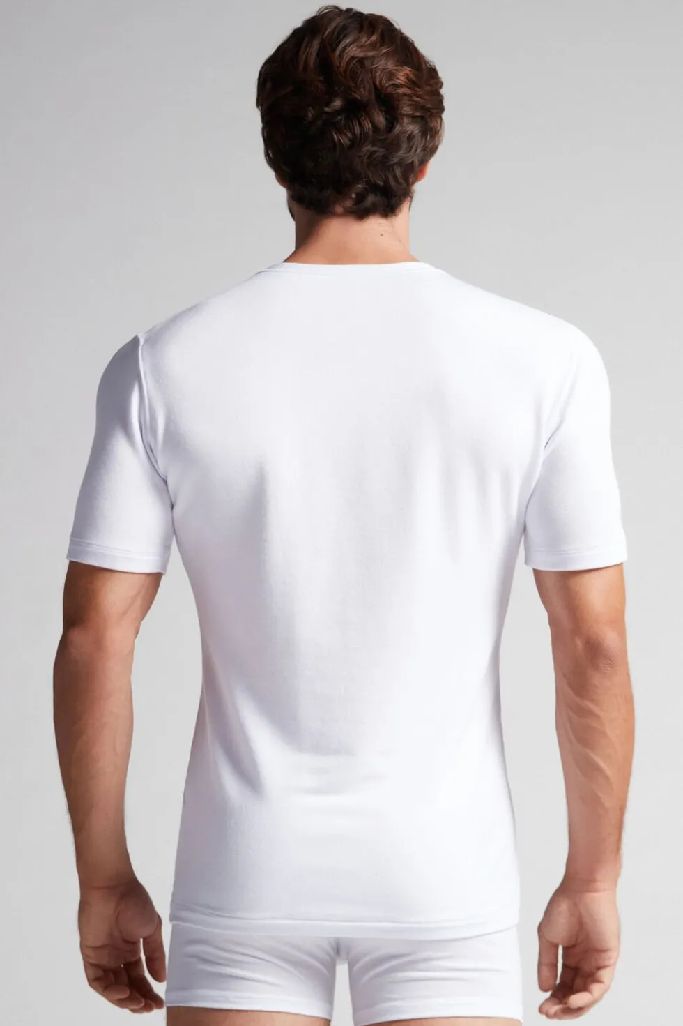 Short-Sleeve Modal-Cashmere Top