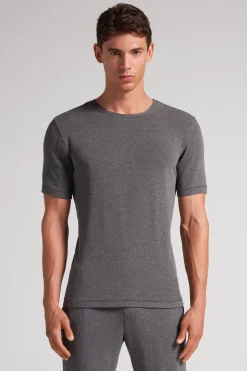 Short-Sleeve Modal-Cashmere Top