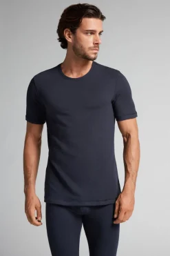 Short-Sleeve Modal-Cashmere Top
