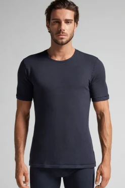 Short-Sleeve Modal-Cashmere Top