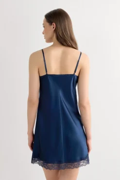 Silk Slip with Lace Insert Detail