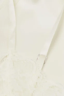 Silk Slip with Lace Insert Detail